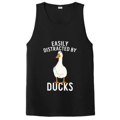 Easily Distracted By Ducks Funny Duck Lover PosiCharge Competitor Tank