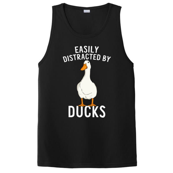 Easily Distracted By Ducks Funny Duck Lover PosiCharge Competitor Tank