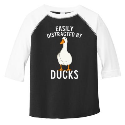 Easily Distracted By Ducks Funny Duck Lover Toddler Fine Jersey T-Shirt