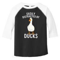 Easily Distracted By Ducks Funny Duck Lover Toddler Fine Jersey T-Shirt