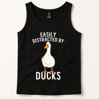 Easily Distracted By Ducks Funny Duck Lover Tank Top