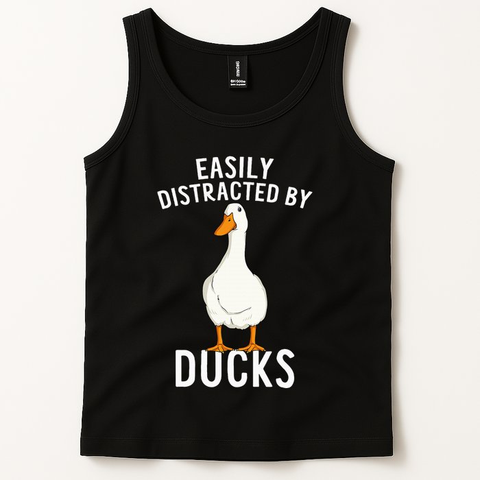 Easily Distracted By Ducks Funny Duck Lover Tank Top