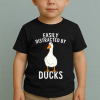 Easily Distracted By Ducks Funny Duck Lover Toddler T-Shirt