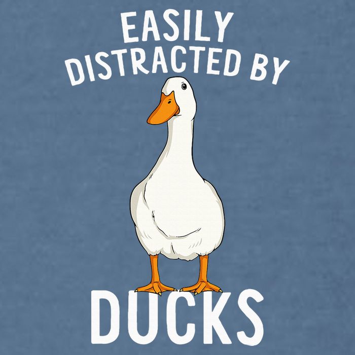 Easily Distracted By Ducks Funny Duck Lover Garment-Dyed Sweatshirt