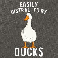 Easily Distracted By Ducks Funny Duck Lover Cotton Canvas Backpack