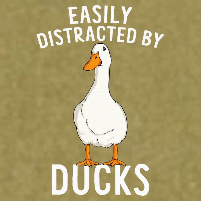 Easily Distracted By Ducks Funny Duck Lover Garment-Dyed Women's Muscle Tee