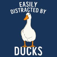 Easily Distracted By Ducks Funny Duck Lover Infant Baby Jersey Bodysuit