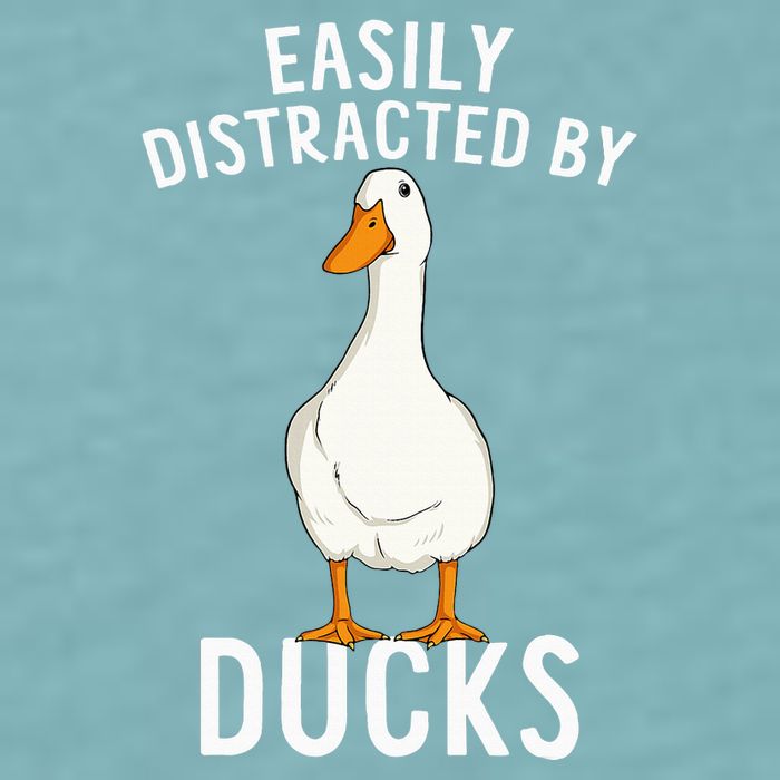 Easily Distracted By Ducks Funny Duck Lover Sueded Cloud Jersey T-Shirt