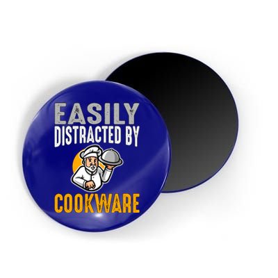 Easily Distracted By Cookware Funny Chef And Cook Gift Magnet