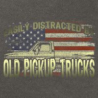 Easily Distracted By Old Pickup Trucks American Flag Truck Cotton Canvas Backpack