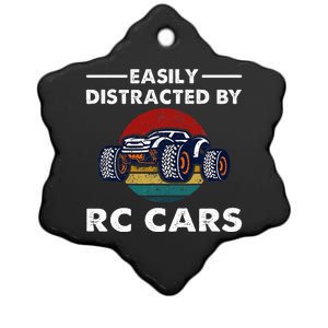 Easily Distracted By RC Cars RC Car Racing Lover Enthusiasts Ceramic Star Ornament