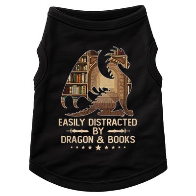 Easily Distracted By Dragons And Books Doggie Tank