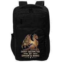 Easily Distracted By Dragons And Books Impact Tech Backpack