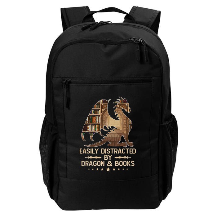 Easily Distracted By Dragons And Books Backpack