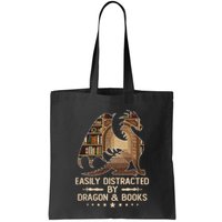 Easily Distracted By Dragons And Books Bag