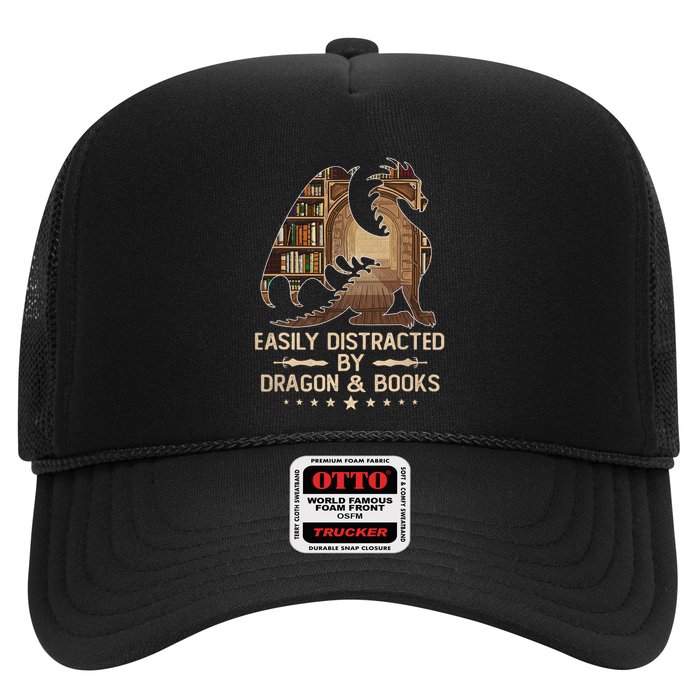Easily Distracted By Dragons And Books Hat