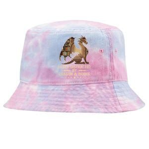 Easily Distracted By Dragons And Books Tie-Dyed Bucket Hat