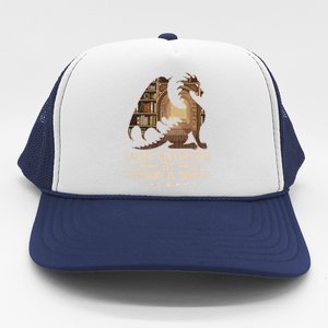 Easily Distracted By Dragons And Books Trucker Hat