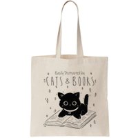 Easily Distracted By Cats And Books Funny Cat & Book Lover Bag