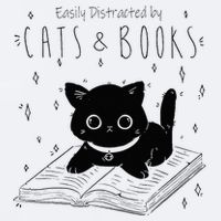Easily Distracted By Cats And Books Funny Cat & Book Lover Sueded Cloud Jersey T-Shirt
