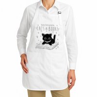 Easily Distracted By Cats And Books Funny Cat & Book Lover Apron