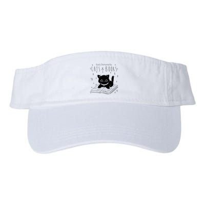 Easily Distracted By Cats And Books Funny Cat & Book Lover Visor