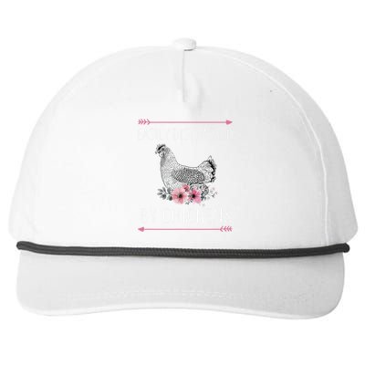 Easily Distracted By Chickens For Chicken Lovers Funny Snapback Five-Panel Rope Hat