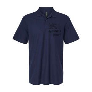 Easily Distracted By Snakes & Book Softstyle Adult Sport Polo