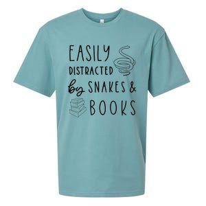 Easily Distracted By Snakes & Book Sueded Cloud Jersey T-Shirt