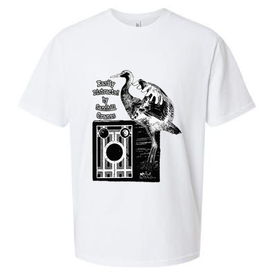 Easily Distracted By Sandhill Cranes Wantique Camera Sueded Cloud Jersey T-Shirt