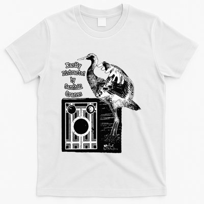 Easily Distracted By Sandhill Cranes Wantique Camera T-Shirt
