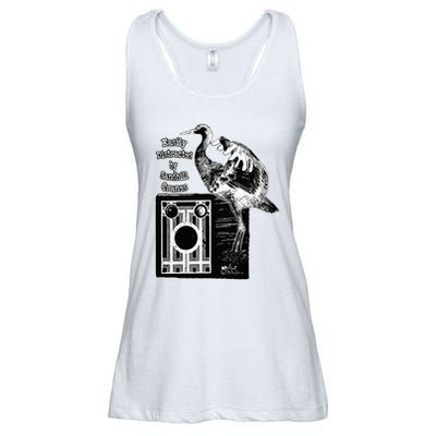 Easily Distracted By Sandhill Cranes Wantique Camera Ladies Essential Flowy Tank