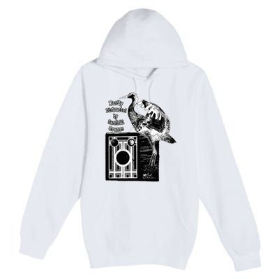Easily Distracted By Sandhill Cranes Wantique Camera Premium Pullover Hoodie
