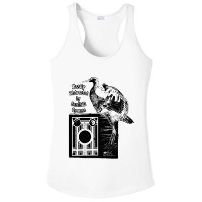 Easily Distracted By Sandhill Cranes Wantique Camera Ladies PosiCharge Competitor Racerback Tank