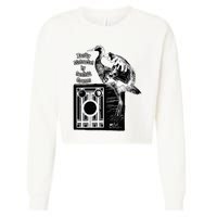 Easily Distracted By Sandhill Cranes Wantique Camera Cropped Pullover Crew