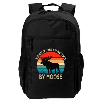 Easily Distracted By Moose Vintage Funny Moose Backpack