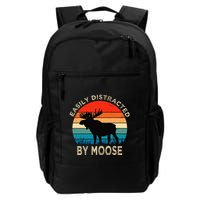 Easily Distracted By Moose Vintage Funny Moose Backpack