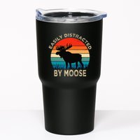 Easily Distracted By Moose Vintage Funny Moose Tumbler
