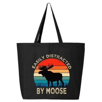 Easily Distracted By Moose Vintage Funny Moose 25L Jumbo Tote