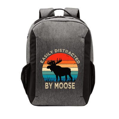 Easily Distracted By Moose Vintage Funny Moose Vector Backpack