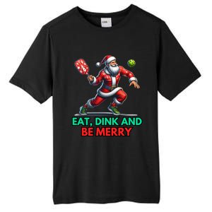 Eat Dink Be Merry Santa Claus Pickleball Christmas Xmas Gift Tall Fusion ChromaSoft Performance T-Shirt