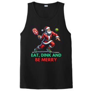 Eat Dink Be Merry Santa Claus Pickleball Christmas Xmas Gift PosiCharge Competitor Tank