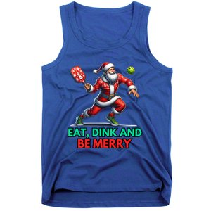 Eat Dink Be Merry Santa Claus Pickleball Christmas Xmas Gift Tank Top