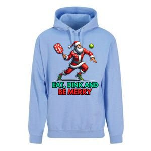 Eat Dink Be Merry Santa Claus Pickleball Christmas Xmas Gift Unisex Surf Hoodie