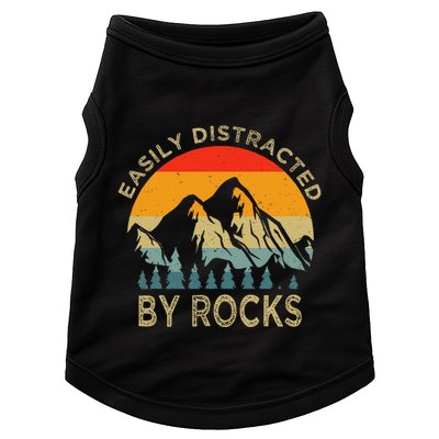 Easily Distracted By Rocks Vintage Funny Rocks Doggie Tank