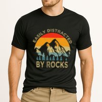 Easily Distracted By Rocks Vintage Funny Rocks Performance Shirt