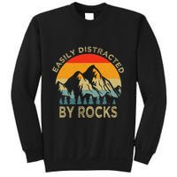 Easily Distracted By Rocks Vintage Funny Rocks Sweatshirt