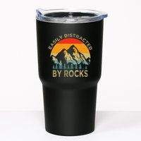 Easily Distracted By Rocks Vintage Funny Rocks Tumbler