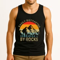 Easily Distracted By Rocks Vintage Funny Rocks Tank Top