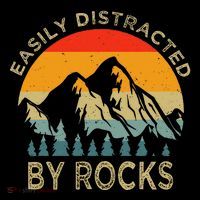 Easily Distracted By Rocks Vintage Funny Rocks Toddler T-Shirt